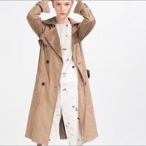 ZARA suede trench coat